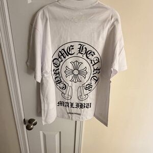 Chrome Hearts Malibu White and Black Logo Tee